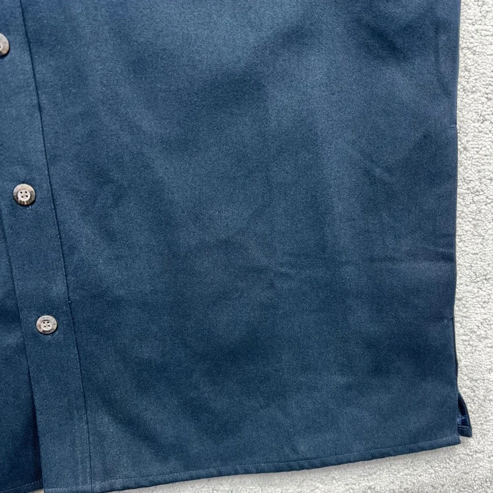 Levis Shirt Jacket Mens L Navy Blue Lined Cotton Chamois Pockets Chore Shacket